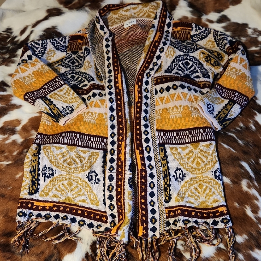 Adora Geometric Cardigan 1X-2X